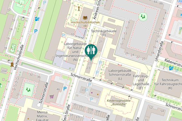 Map showing location of Andreas-Schubert-Straße 23 Toilet