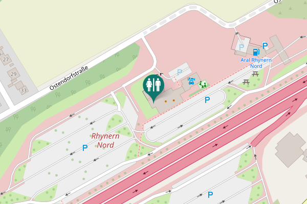 Map showing location of A 2 Toilet
