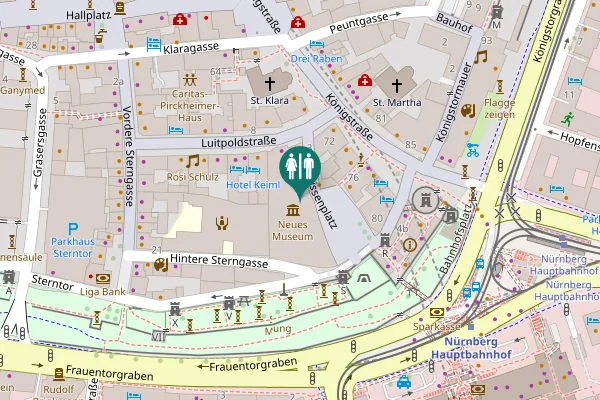Map showing location of Klarissenplatz 1 Toilet