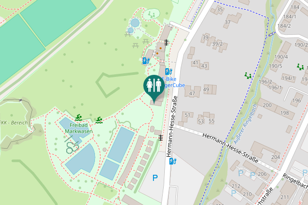 Map showing location of Hermann-Hesse-Straße 47 Toilet