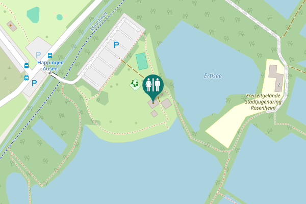 Map showing location of Moosbachstraße Toilet