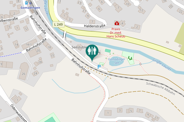 Map showing location of Bahnhofstraße Toilet