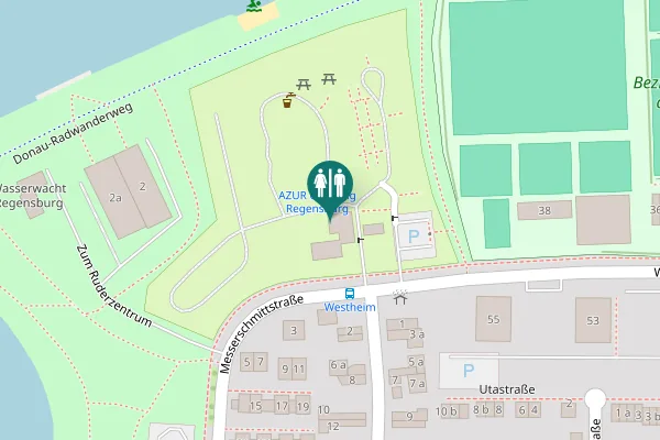 Map showing location of Weinweg 40 Toilet