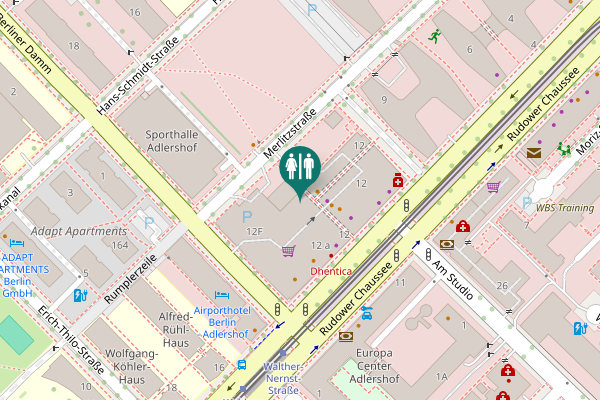 Map showing location of Rudower Chaussee 12 Toilet