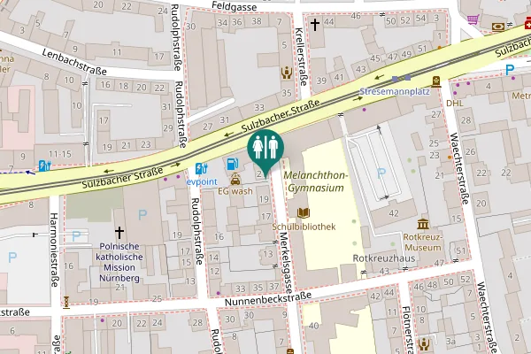 Map showing location of Merkelsgasse 21 Toilet
