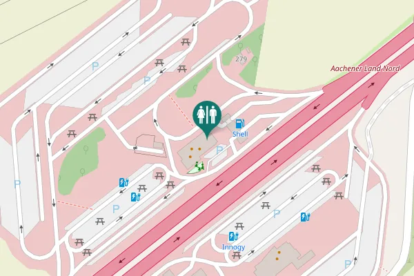Map showing location of A 4 Toilet