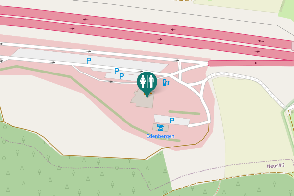 Map showing location of A 8 15 Toilet