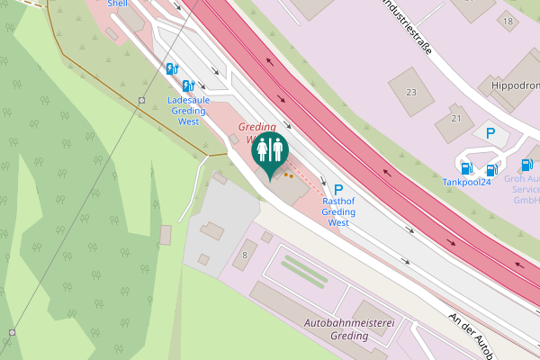 Map showing location of An der Autobahn 9 Toilet