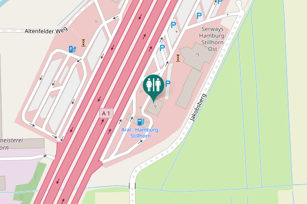 Map showing location of Jakobsberg 9 Toilet