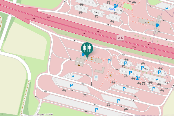 Map showing location of Lohemer Feld 3 Toilet