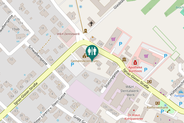 Map showing location of Ignaz-Glaser-Straße 57 Toilet