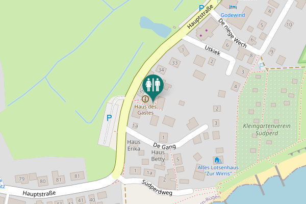 Map showing location of Hauptstraße 36 Toilet