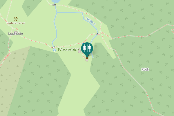 Map showing location of Röthsteig Toilet