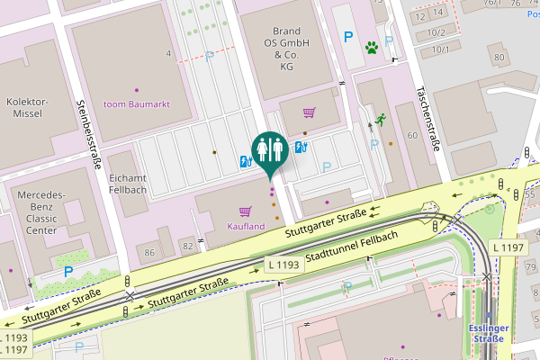 Map showing location of Stuttgarter Straße 70 Toilet