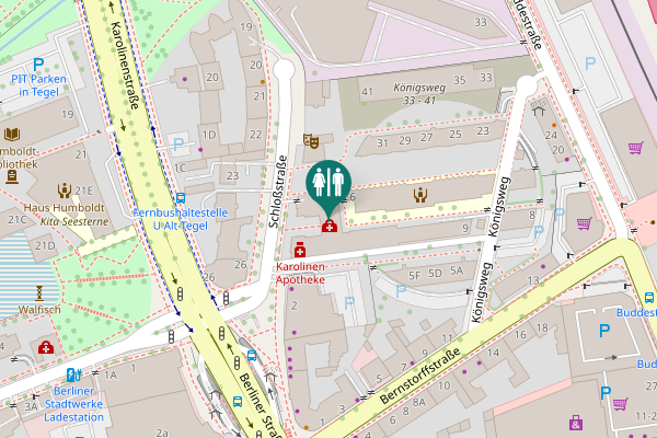Map showing location of Schloßstraße 5 Toilet