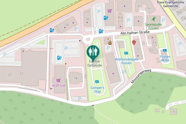 Map showing location of Abt-Hafner-Straße 9 Toilet