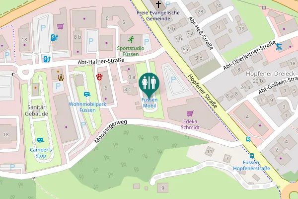 Map showing location of Abt-Hafner-Straße 1 Toilet