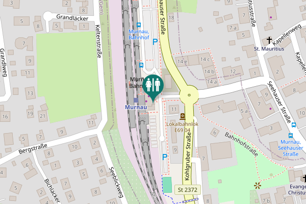Map showing location of Bahnhofplatz 11 Toilet