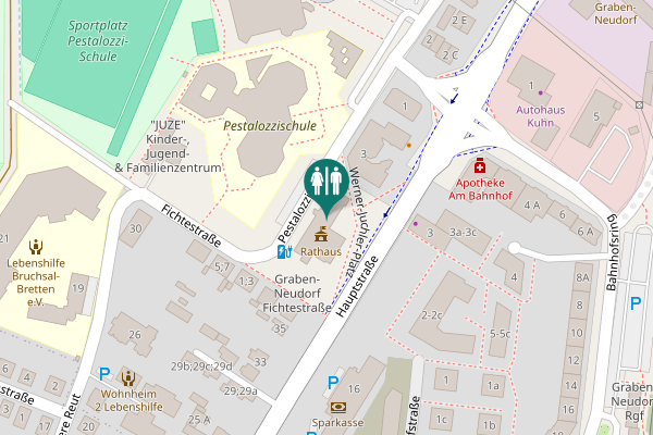 Map showing location of Werner-Juchler-Platz 1 Toilet