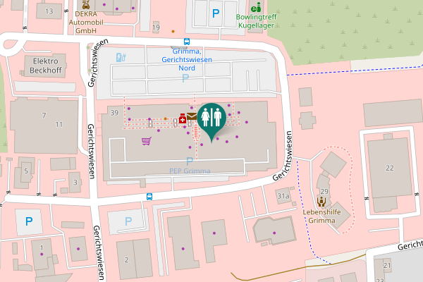 Map showing location of Gerichtswiesen 39 Toilet