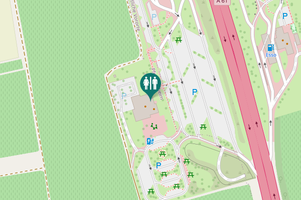 Map showing location of A 61 Toilet