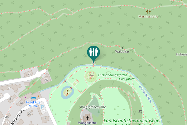 Map showing location of Öffentliche Toilette