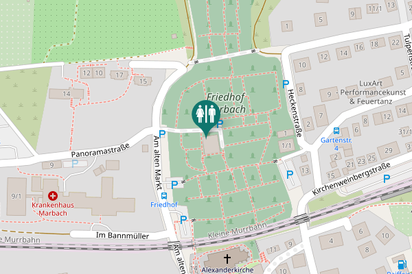 Map showing location of Am alten Markt Toilet