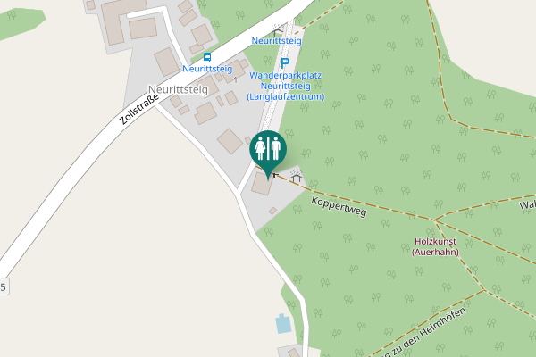 Map showing location of Koppertweg Toilet