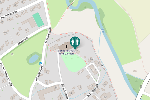 Map showing location of Schloßbezirk 10 Toilet
