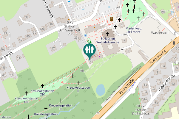 Map showing location of Am Varenholt 13 Toilet