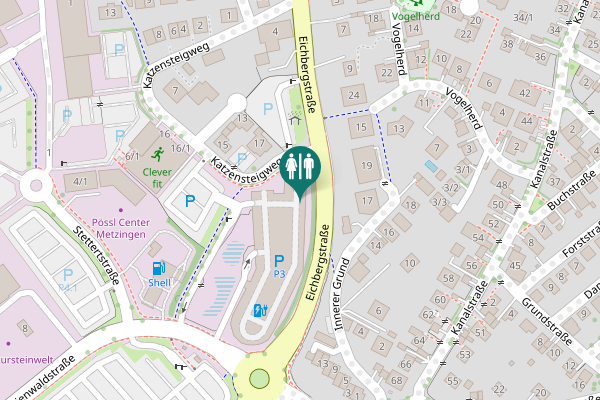 Map showing location of Eichbergstraße Toilet