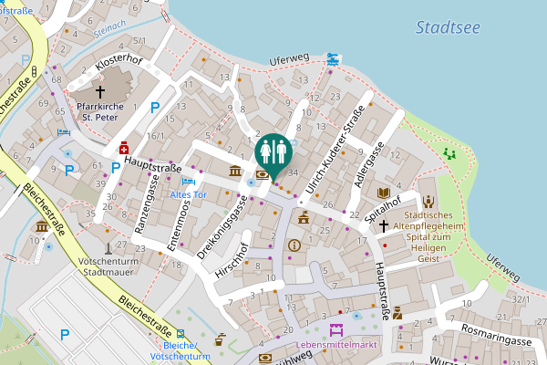 Map showing location of Hauptstraße 36 Toilet