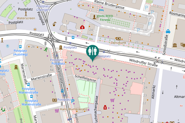 Map showing location of Wilsdruffer Straße 25 Toilet