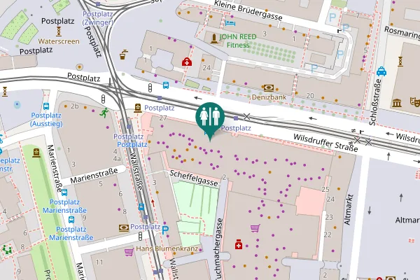 Map showing location of Wilsdruffer Straße 25 Toilet