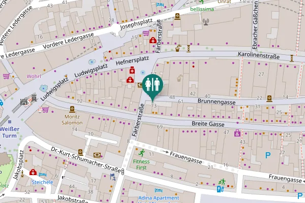 Map showing location of Brunnengasse 73 Toilet