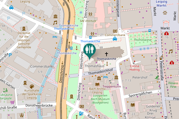 Map showing location of Thomaskirchhof 18 Toilet