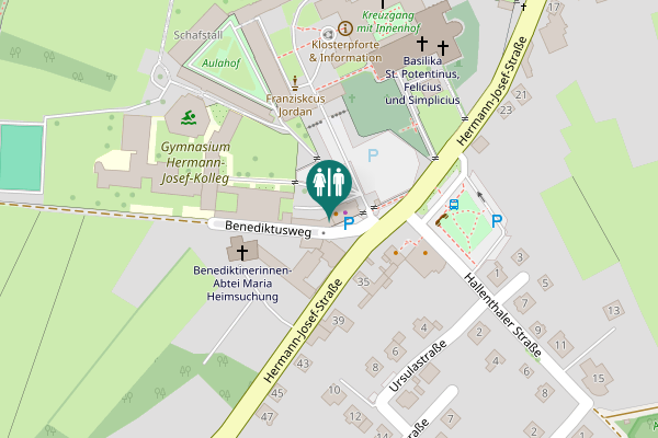 Map showing location of Hermann-Josef-Straße 4 Toilet