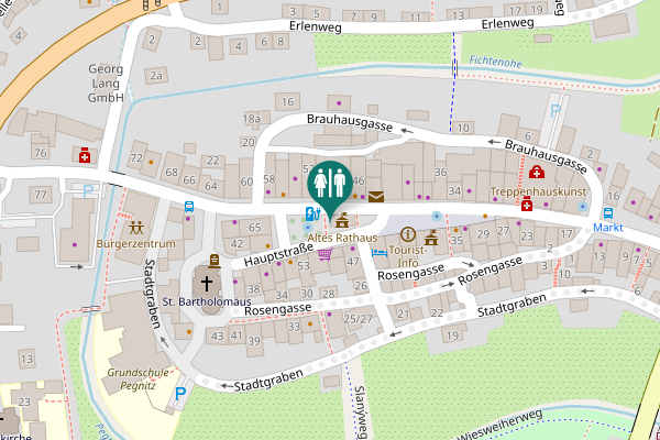 Map showing location of Hauptstraße 45 Toilet