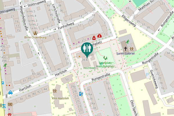 Map showing location of Lorichsstraße 28 A Toilet