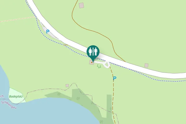 Map showing location of OAL 1 Toilet