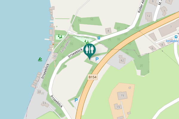 Map showing location of Irrseeblick Toilet