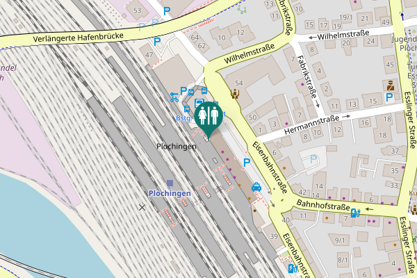 Map showing location of rail & fresh WC