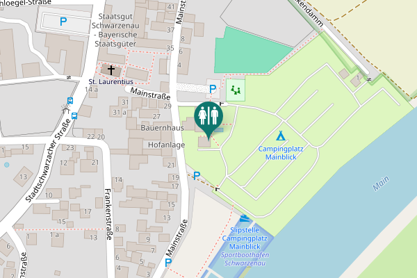 Map showing location of Mainstraße 2 Toilet