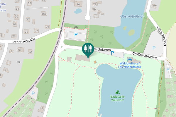 Map showing location of Großteichdamm Toilet