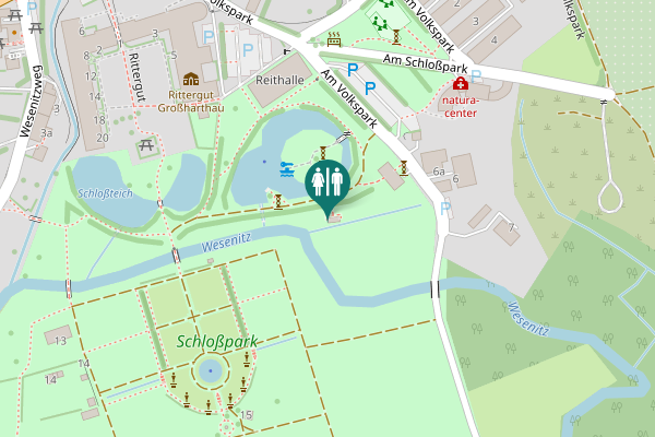 Map showing location of Am Volkspark 6b Toilet