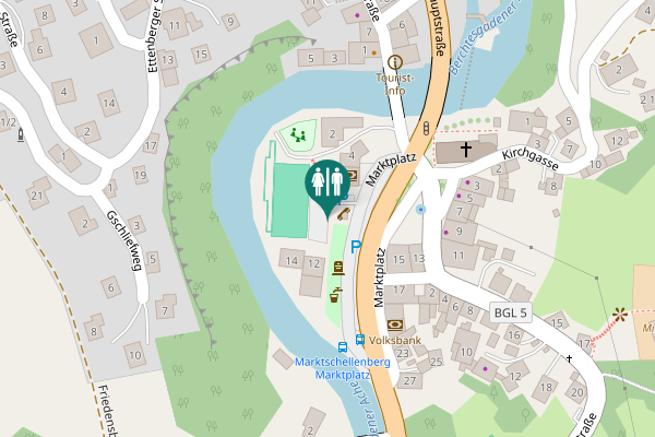 Map showing location of Marktplatz 6 d Toilet