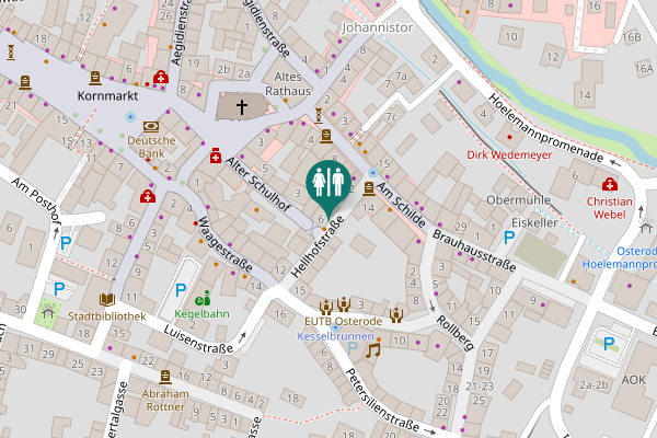 Map showing location of Hellhofstraße 6 Toilet