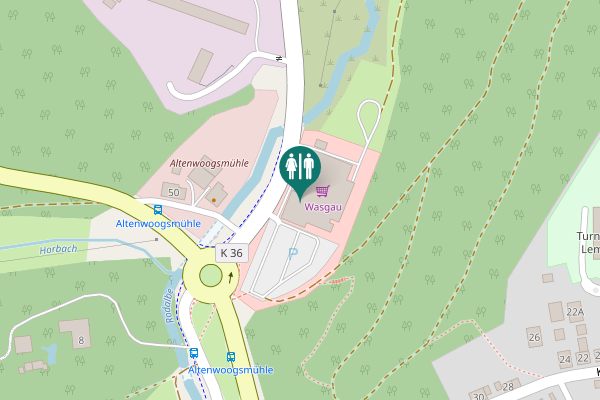 Map showing location of Pirmasenser Straße 46 Toilet