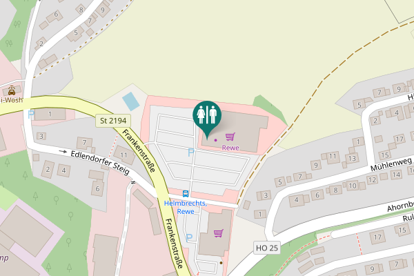 Map showing location of Frankenstraße 15a Toilet