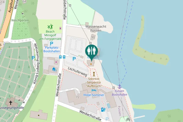 Map showing location of Weidachstraße 84 Toilet